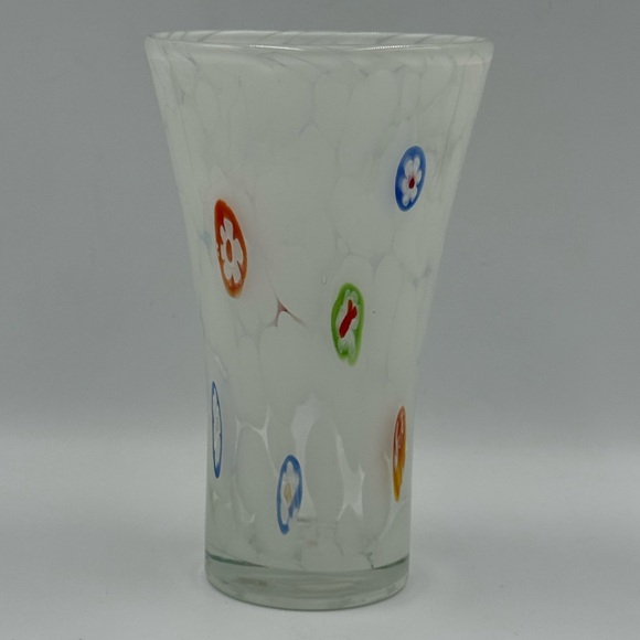 Amici Handblown Millefiori Glass 13oz Tumbler/Vase - Picture 1 of 7